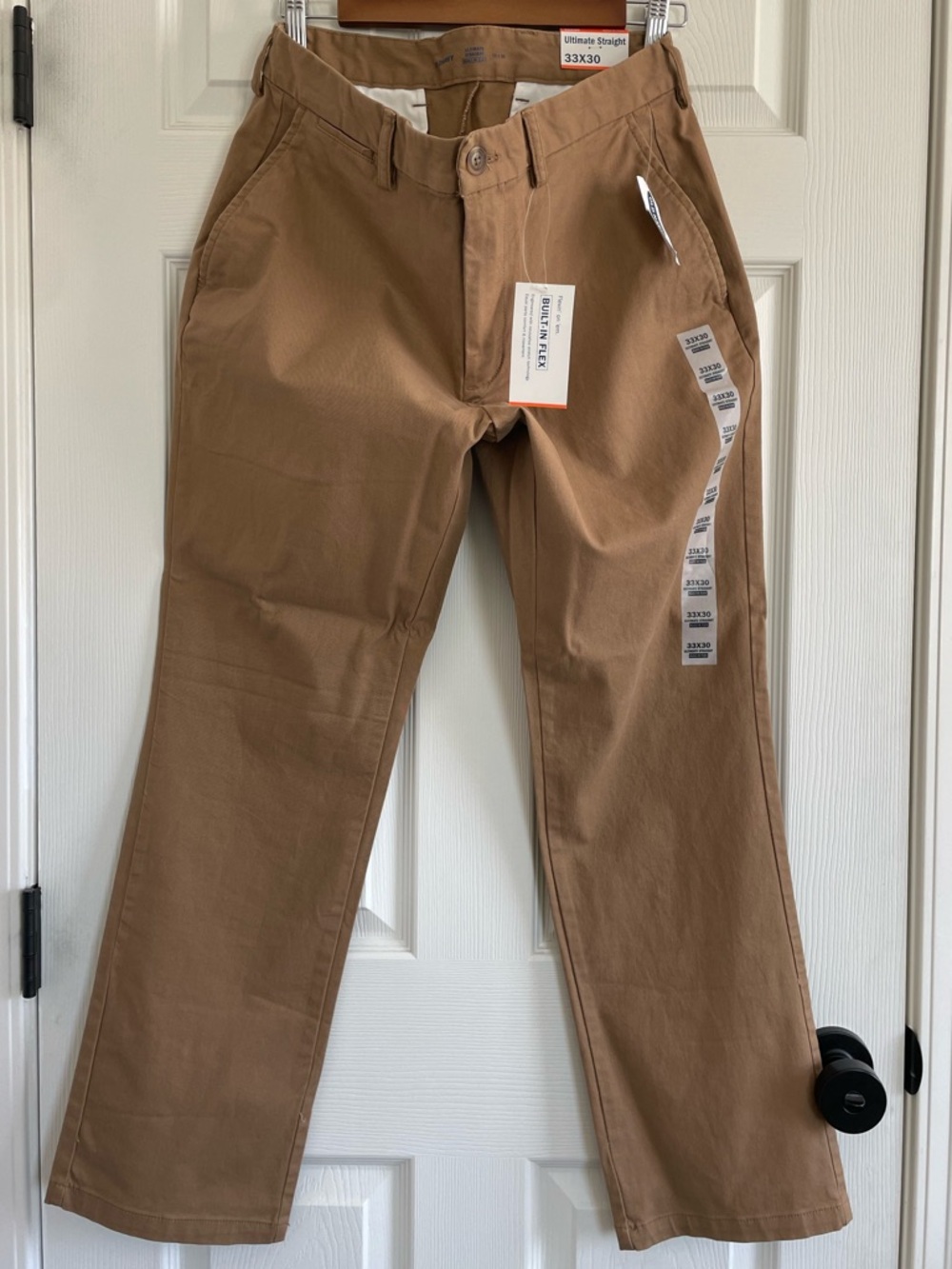 Old Navy Straight Fit Chino Pants Men’s 33x30 Khaki NWT